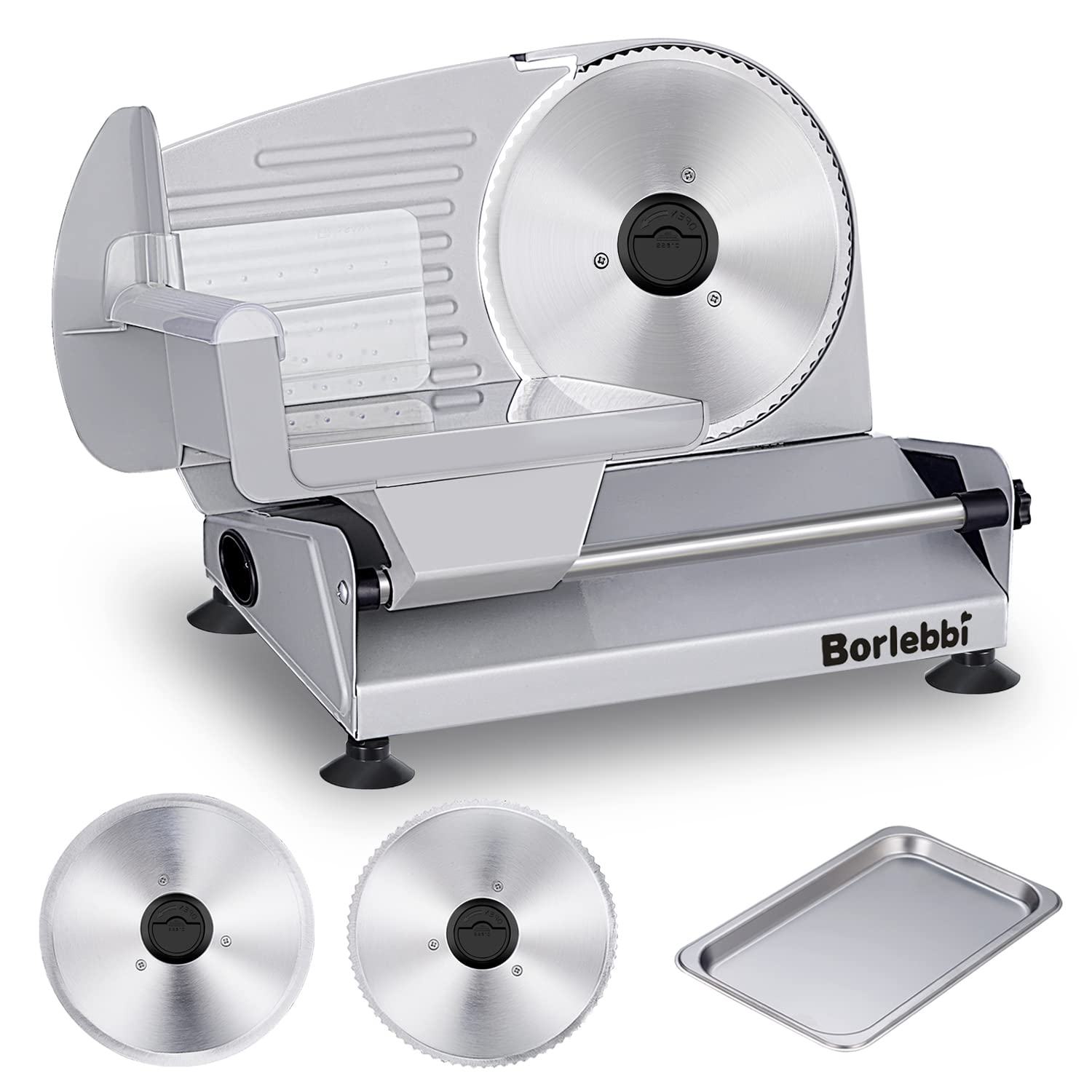 200W Electric Meat Slicer with 2 Removable 7.5