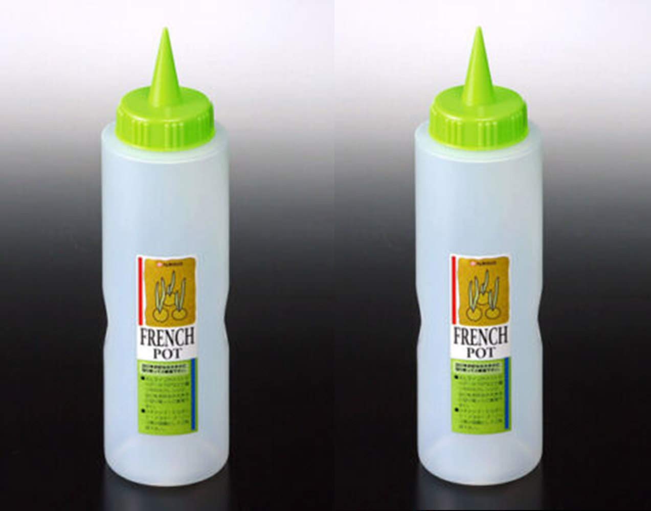 Premium Japanese Squeeze Bottles - Set of 2 (11oz/327ml) - Durable Condiment Dispensers for Ketchup, Mustard & Sauces - Made in Japan with Lime Green Caps - Perfect for Restaurants, BBQs & Home Kitchens