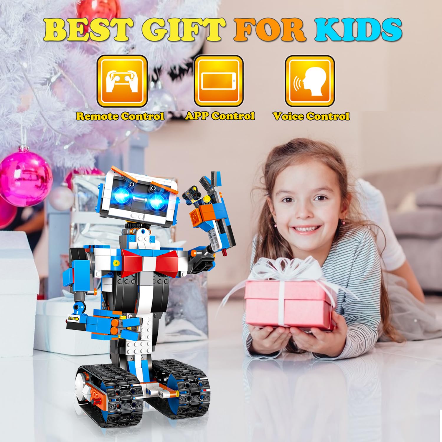 OKK STEM Robot Building Kit for Kids Ages 8-12 - 635 Piece Remote & App Controlled Engineering Toy with Coding DIY Projects - Rechargeable Educational Gift for Boys & Girls - Perfect for School Science Fairs & Birthday Presents