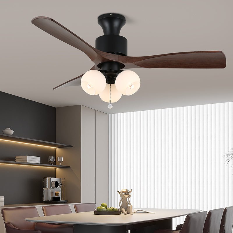 Amberglo Vintage Ceiling Fan with Light Kit - Energy Efficient & Quiet - Perfect for Living Room, Bedroom, or Patio