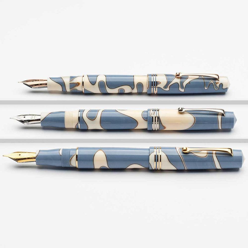 Leonardo Fountain Pen Momento Zero Nuvola - Luxury 14K Gold Nib Fountain Pen for Writing, Calligraphy & Collecting - Perfect Gift for Professionals & Pen Enthusiasts