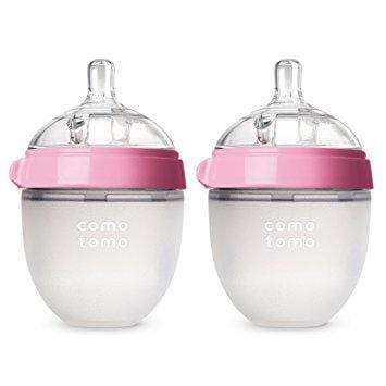 Comotomo 5 oz Baby Bottles (2 Pack) - BPA-Free, Anti-Colic, Soft Silicone Bottles for Newborns & Infants - Perfect for Breastfeeding Transition & On-the-Go Feeding