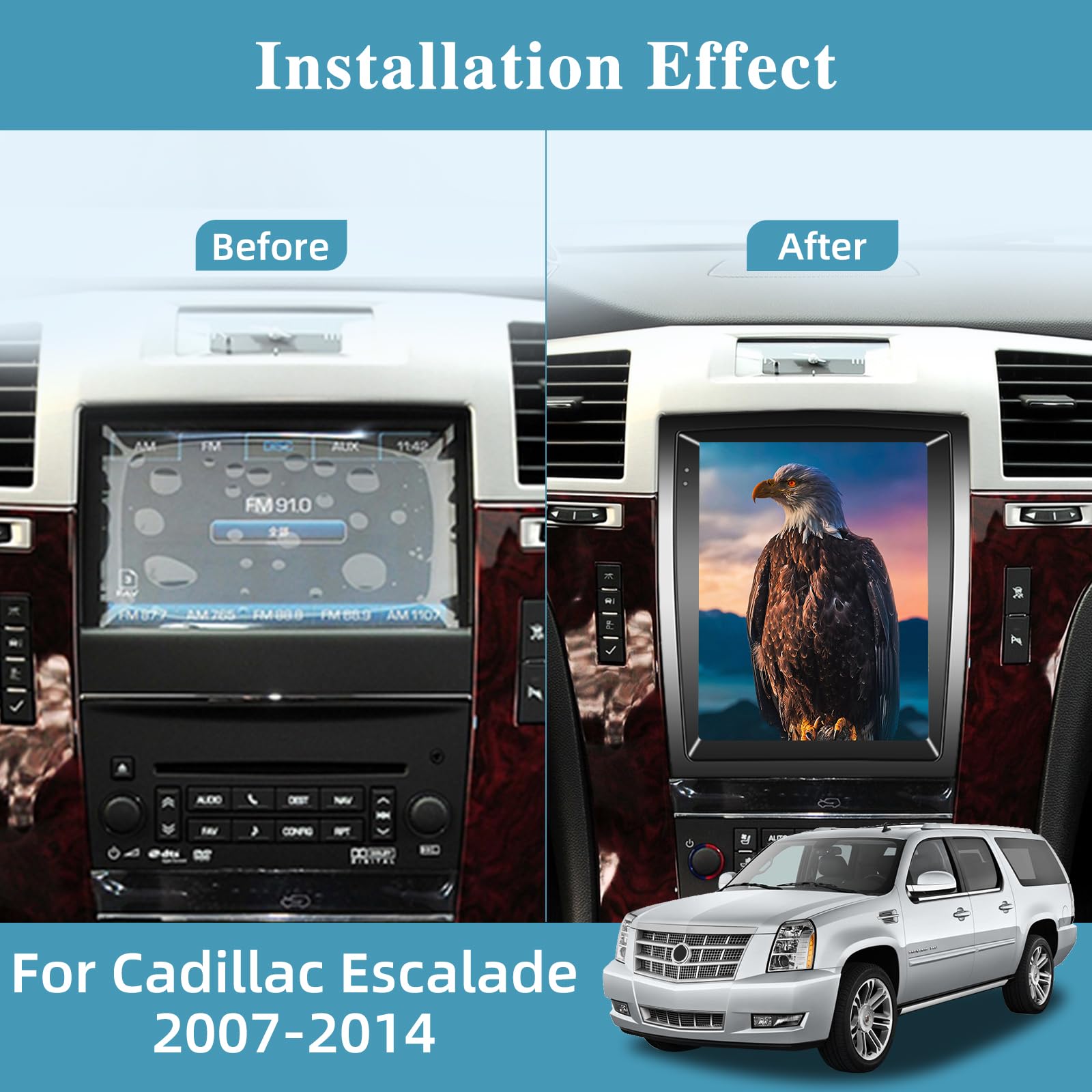 2+64GB Android Car Stereo for Cadillac Escalade 2007-2014 | 9.7