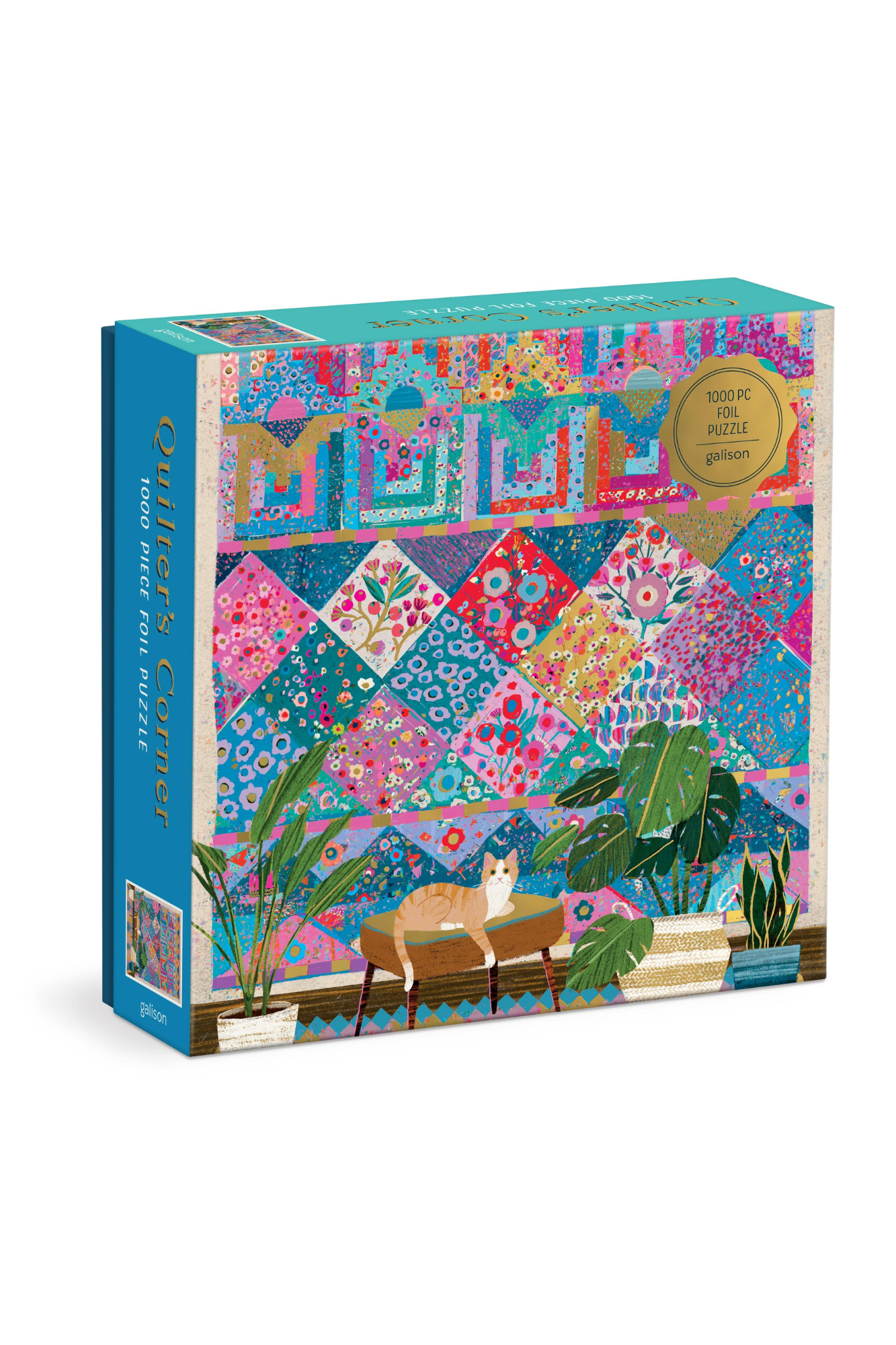 Quilter's Corner 1000 Piece Foil Jigsaw Puzzle - Perfect for Adults, Family Game Night & Home Decor