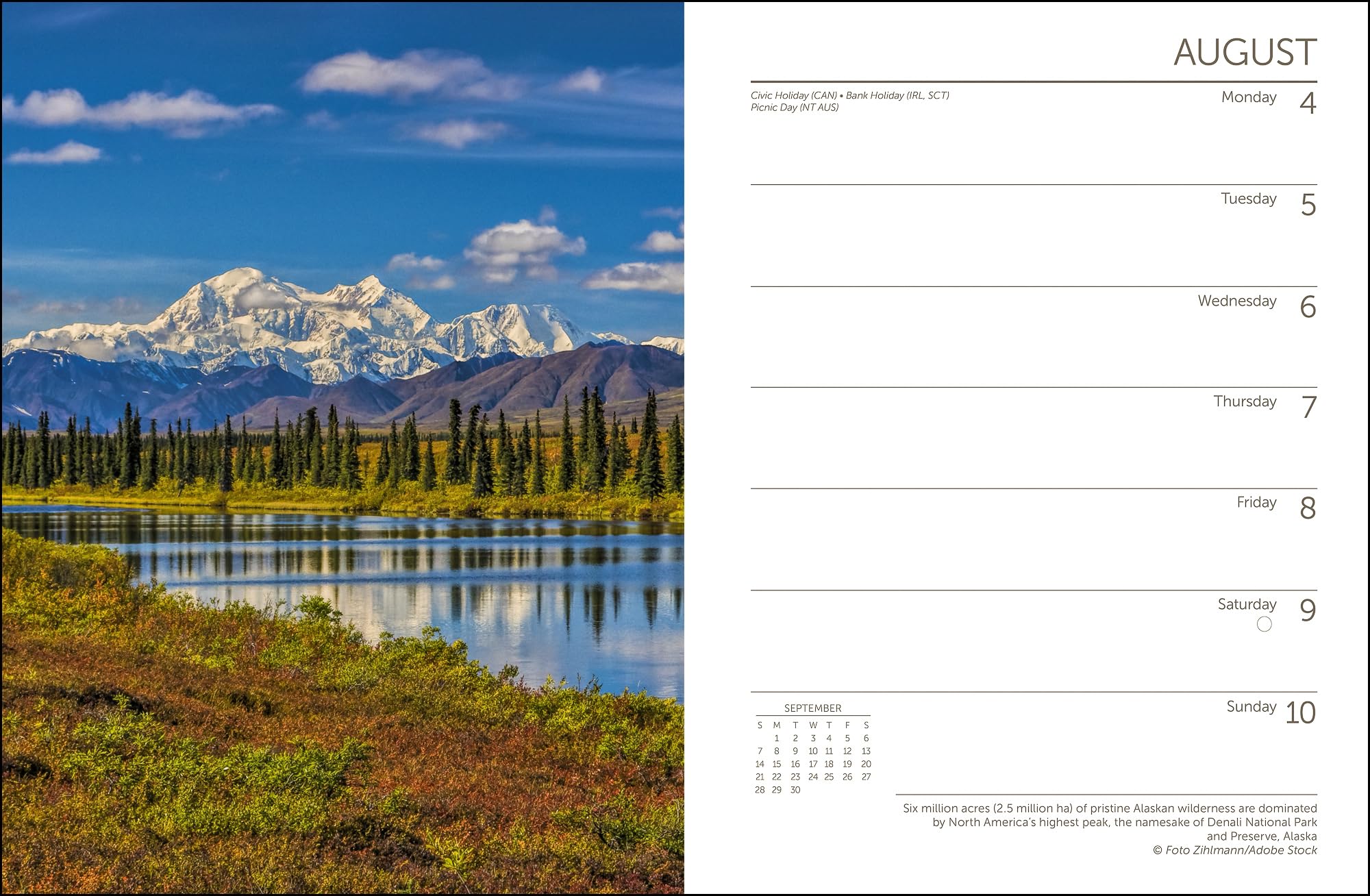 2025 America's National Parks Weekly Planner - 6.5