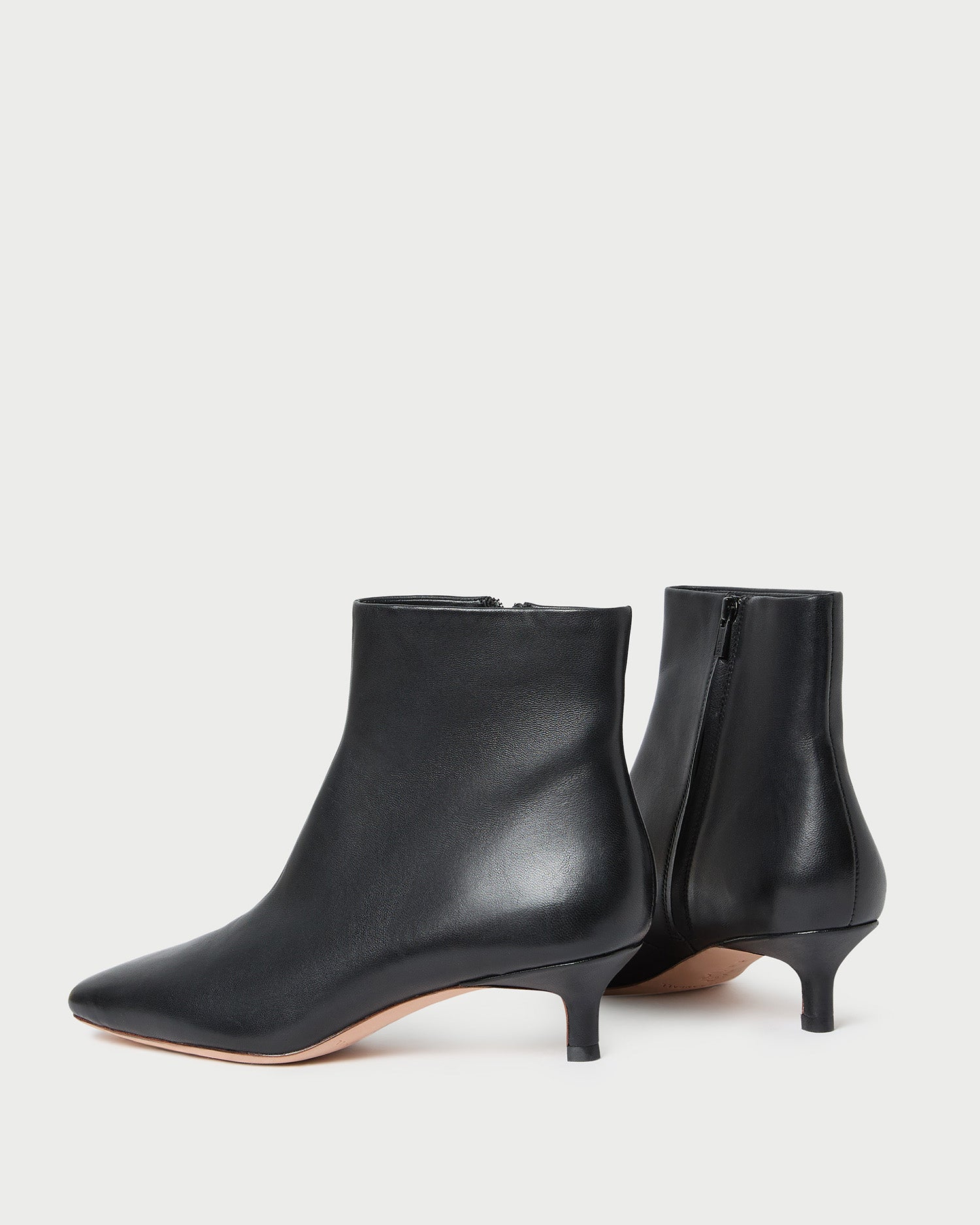 Marcella Black Leather Ankle Boots for Women - Stylish & Comfortable Chunky Heel Booties - Perfect for Office, Date Night & Fall Fashion