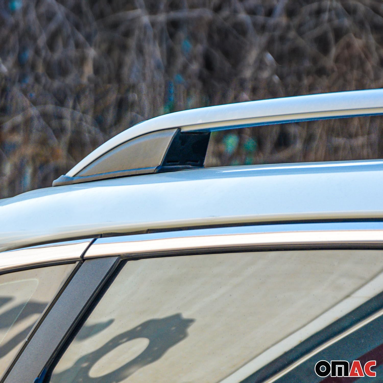 OMAC Gray Aluminum Roof Rack Side Rails for Land Rover Range Rover Sport 2006-2009 - 2 Piece Set | Durable Cargo Carrier for Outdoor Adventures, Camping & Road Trips