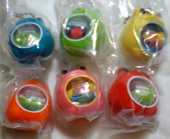 Bandai Frog Style Gashapon Tikitiki 6 Figure Set - Cute Collectible Anime Figures for Display, Gift Giving & Home Decoration