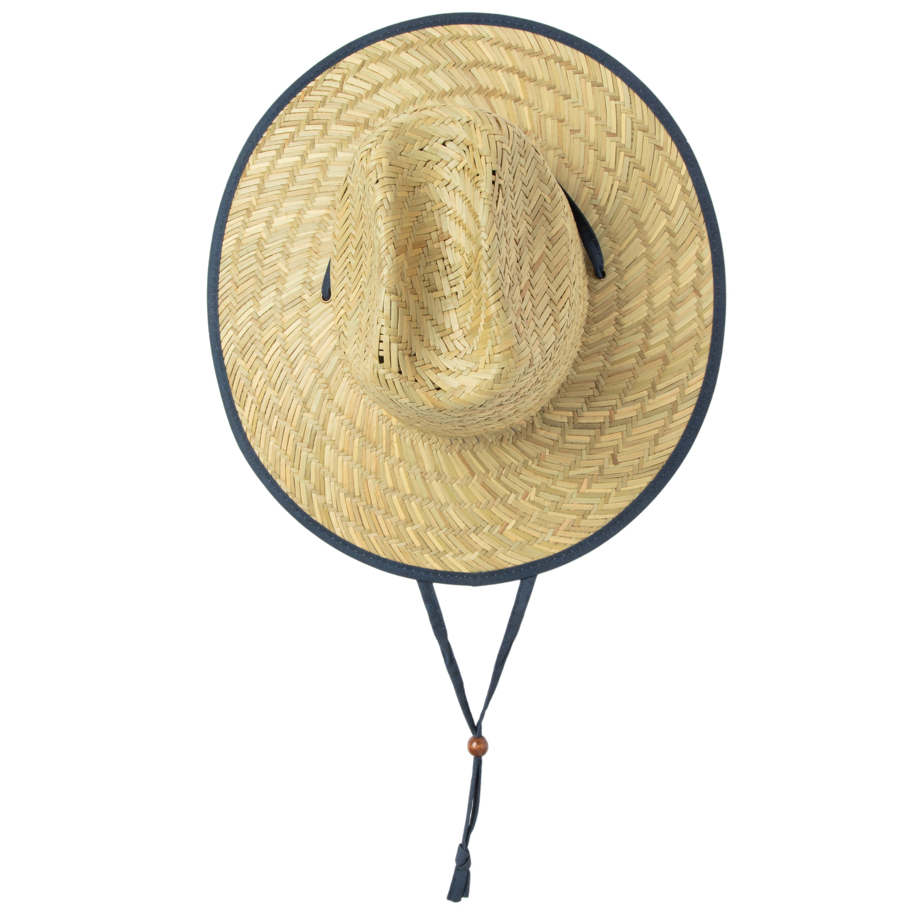 Hang Ten Lifeguard Hat with Striped Under Brim - Waterproof Sun Protection for Beach, Pool & Outdoor Activities
