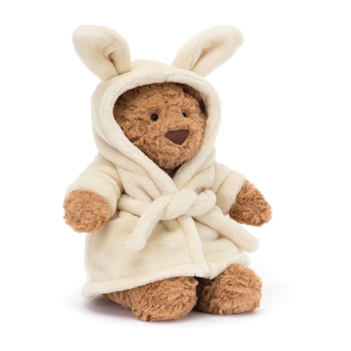 Jellycat Plush Bartholomew Bear Bathrobe - Soft & Cuddly Teddy Bear Robe for Kids & Adults | Perfect for Bath Time, Spa Days & Cozy Lounging at Home