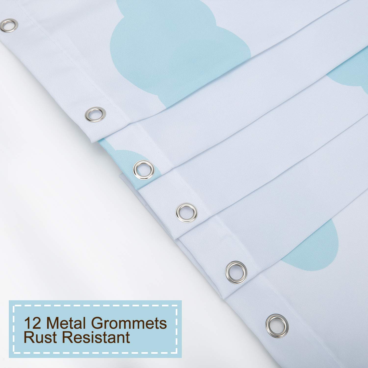 RosieLily Waterproof Fish Shower Curtain - Kids Bathroom Decor with Ocean Animals, Dolphins & Jellyfish - 72x72 Inches with 12 Hooks - Perfect for Beach Themed Bathrooms & Nautical Nursery Decor