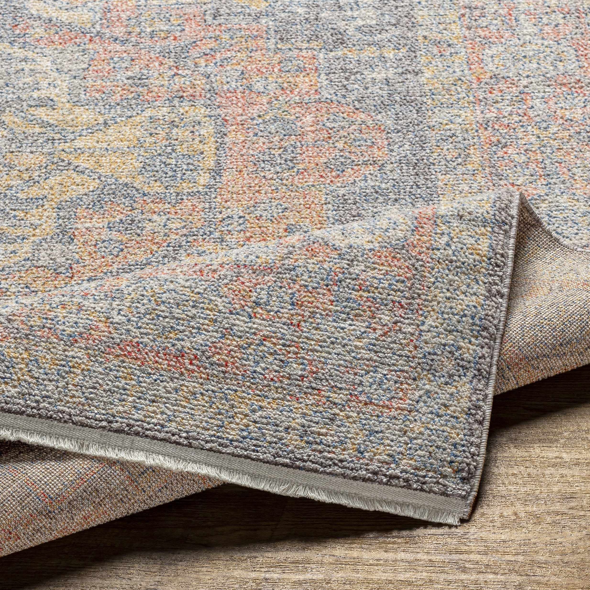 Hauteloom Choi Modern Area Rug - Soft Blue, Gray, Pink - 5'3