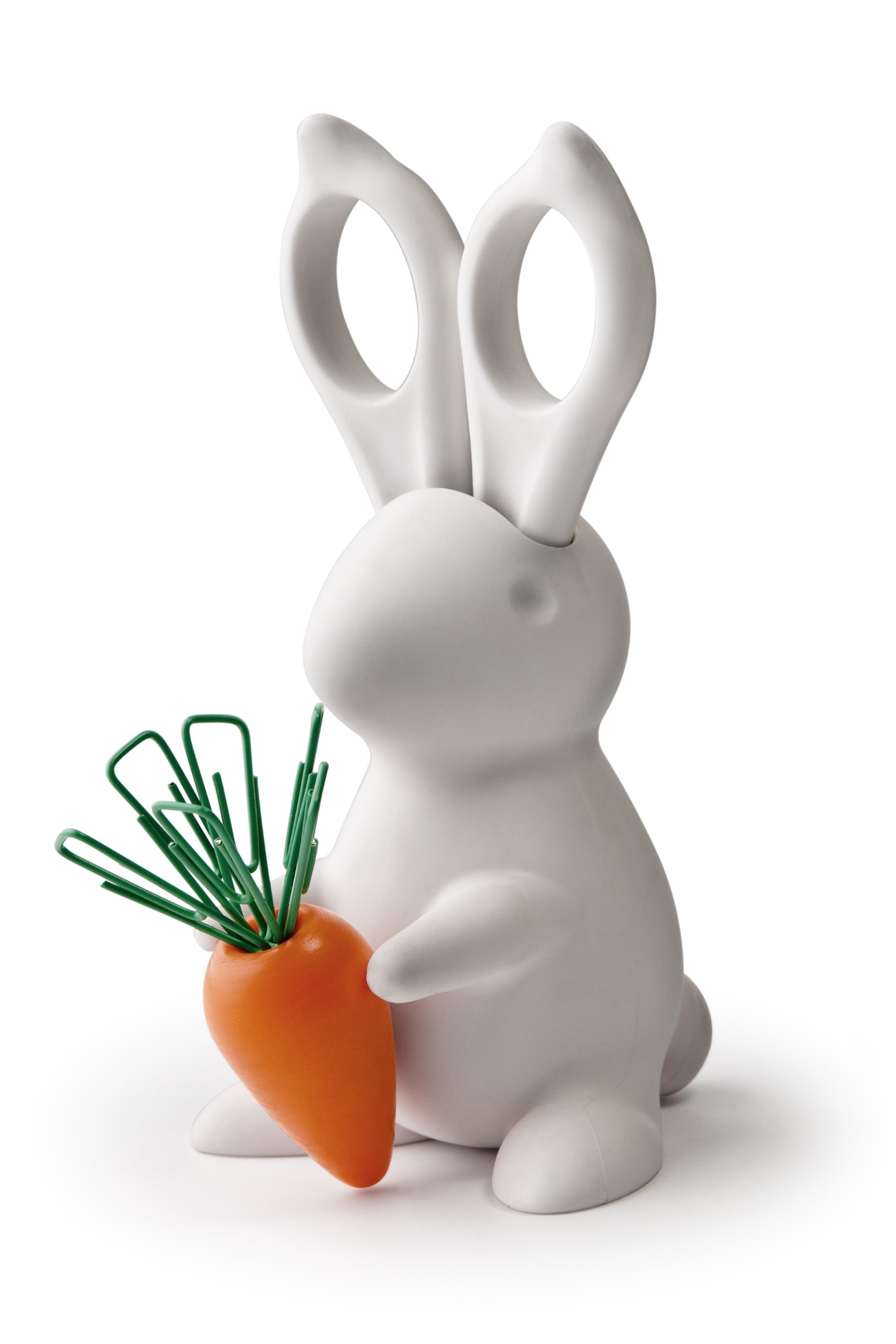 Premium White Desk Bunny Scissors 72.5x138.5x88mm - Cute Bunny-Shaped Office Scissors for Paper Crafting, School Supplies & Gift Wrapping (Perfect for Home, Office & Classroom Use)