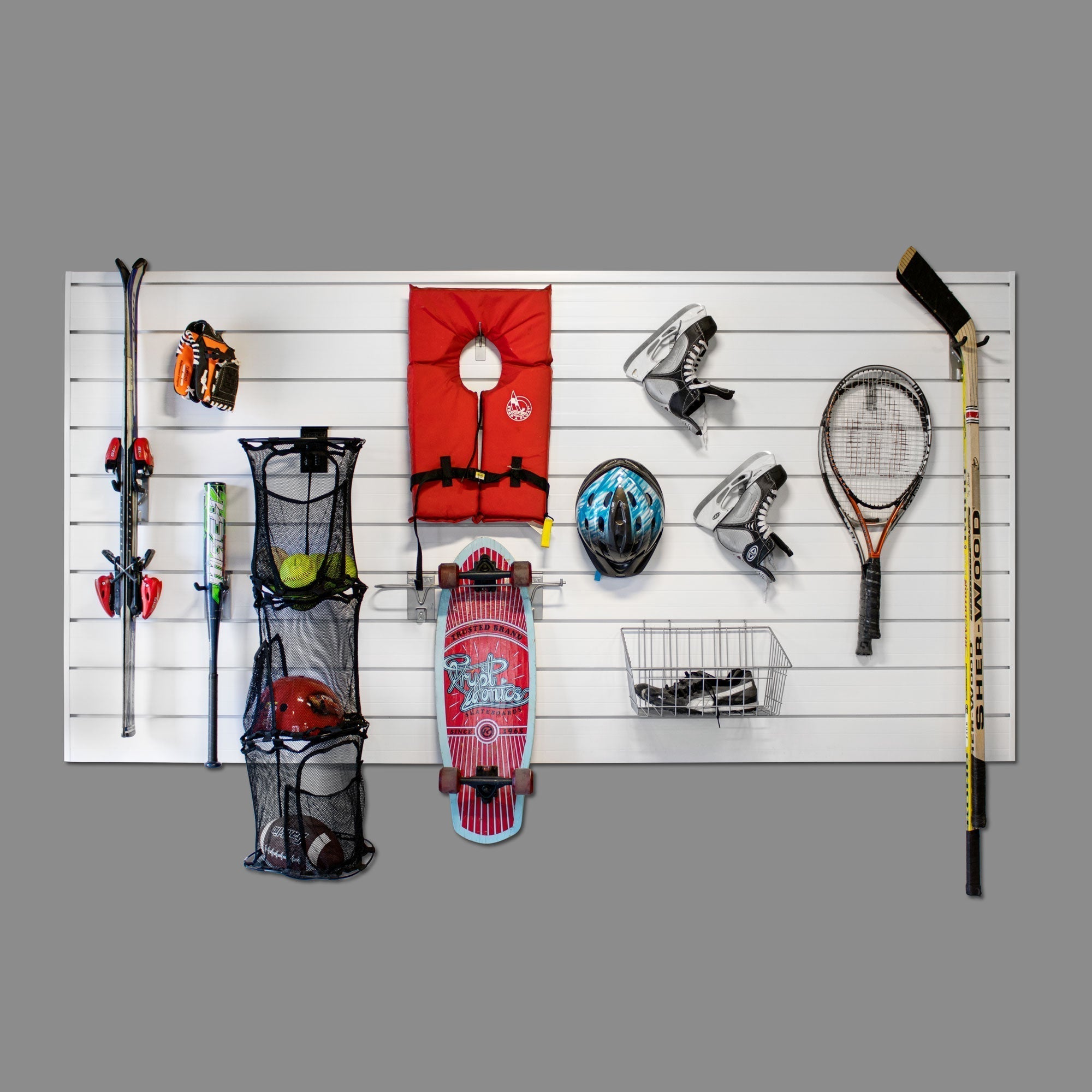 4 ft. x 8 ft. PROCORE PVC Slatwall Panel - 4 Pack (128 sq ft) for Retail Store Displays & Wall Organization - Perfect for Garages, Showrooms, and Home Storage Solutions