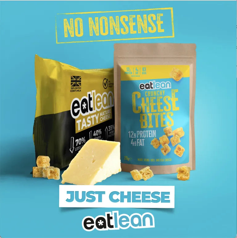 Eat Lean Cheese Bites 20g - High Protein Low Calorie Snack for Keto & Weight Loss | Perfect for Office, Gym & On-the-Go