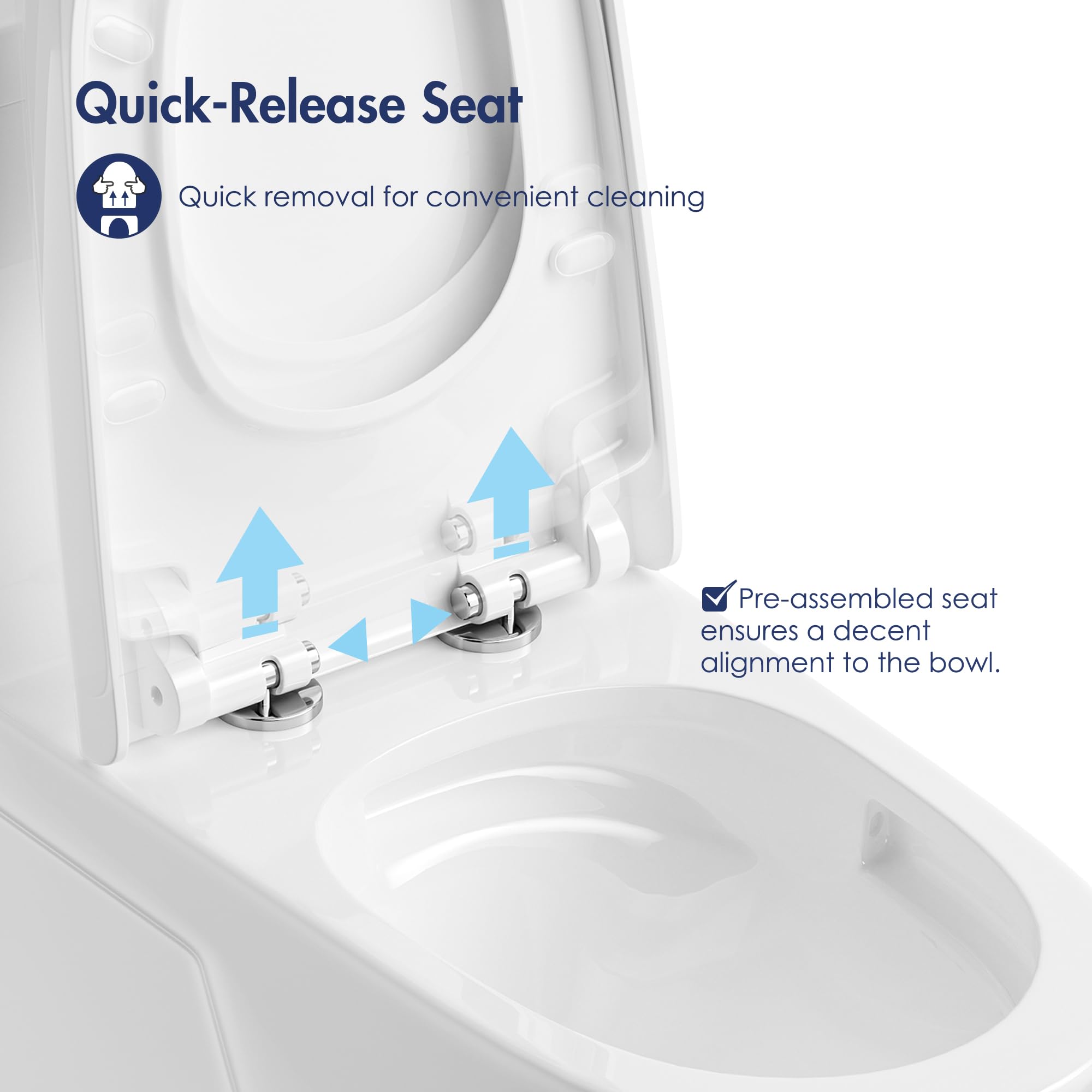 Eridanus One Piece Toilet with Comfort Chair Seat - ADA Compliant 17.3