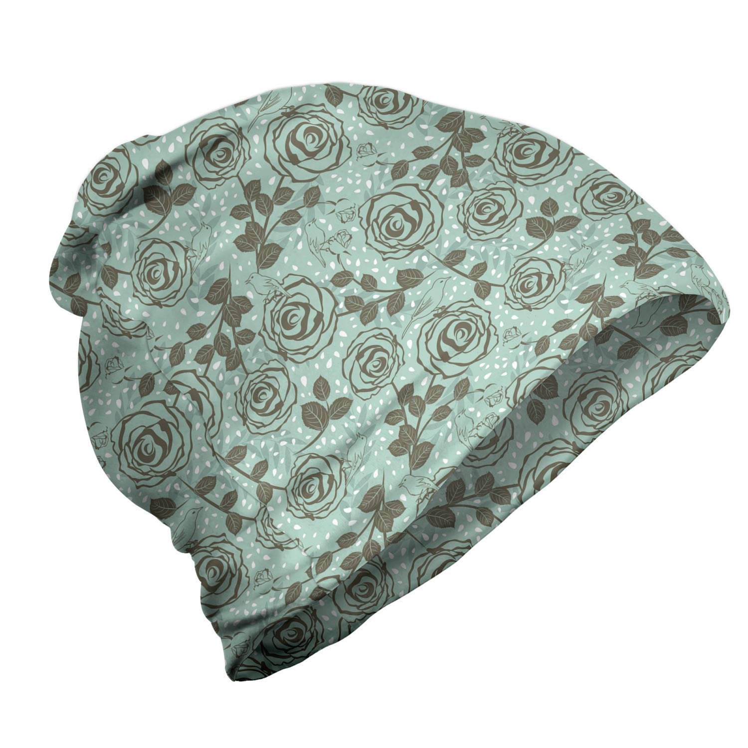 Ambesonne Unisex Winter Beanie Hat - Soft Knit Warm Fleece Lined for Men & Women - Romantic Inspirational Design - Perfect for Hiking, Camping & Outdoor Activities in Cold Weather
