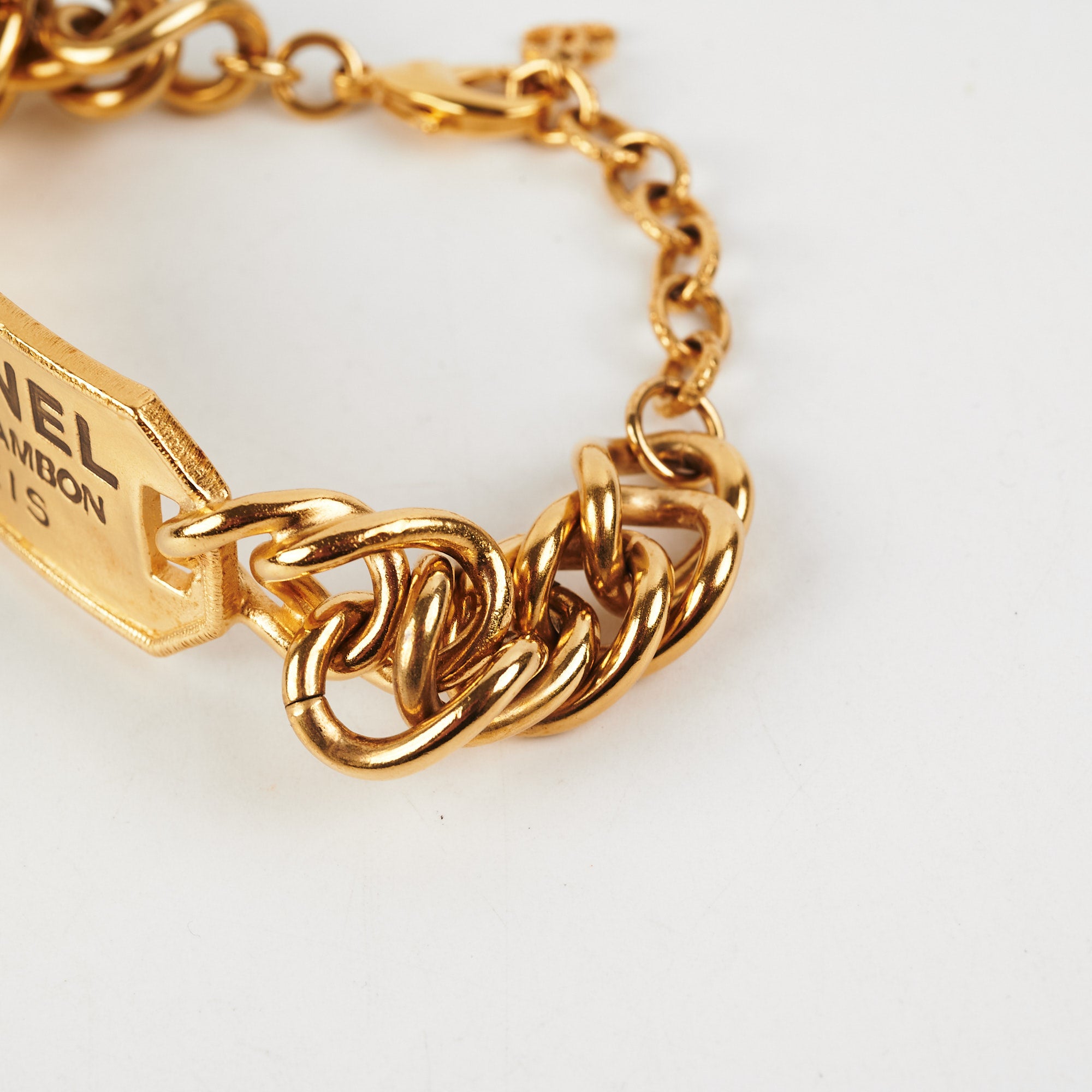 Chanel Gold Plated Costume Jewelry Bracelet - Elegant Fashion Accessory for Women, Perfect for Parties & Special Occasions