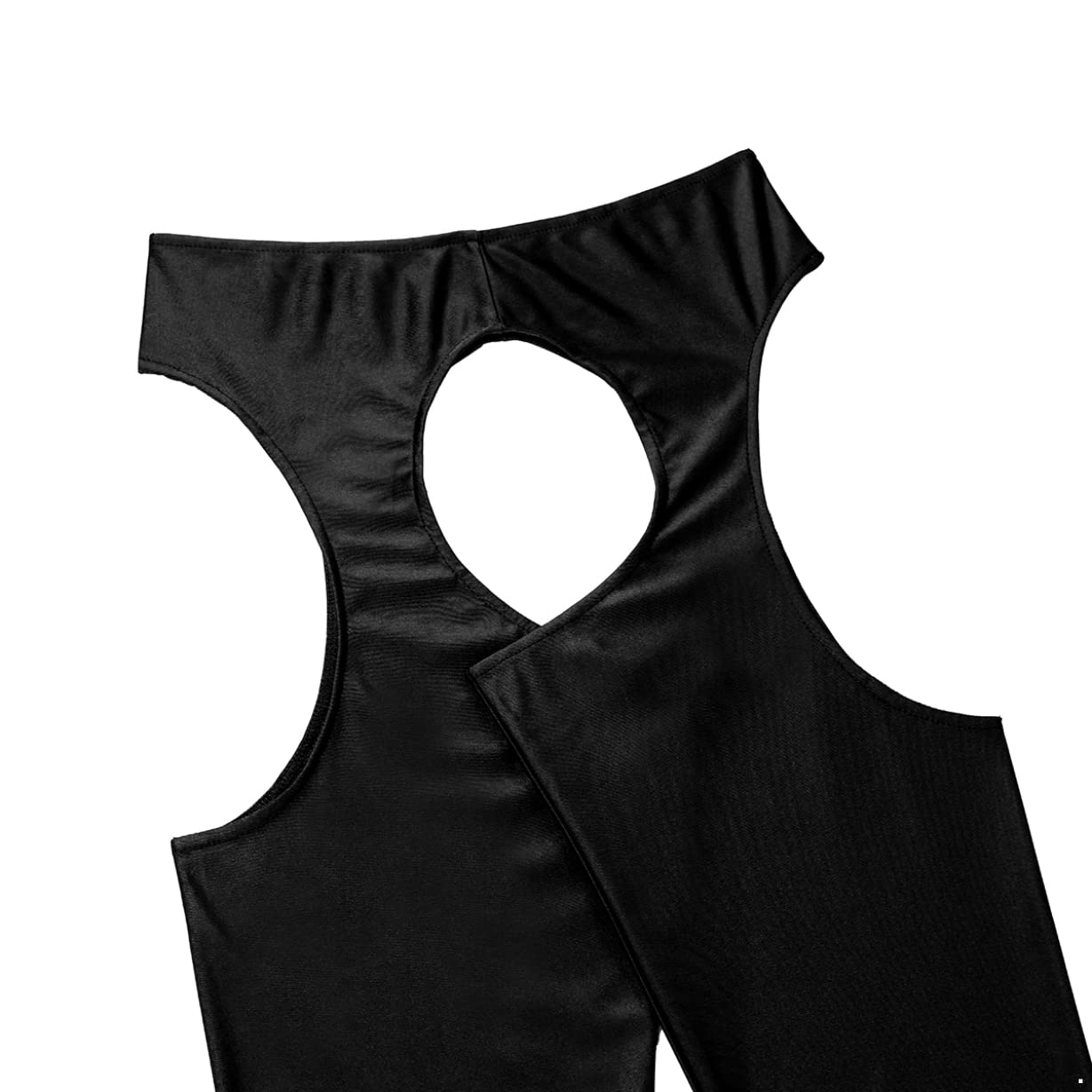 Sexy Crotchless Leggings for Women - Opaque Suspender Trousers & Thigh High Stockings Set | Perfect for Lingerie, Role Play & Intimate Occasions