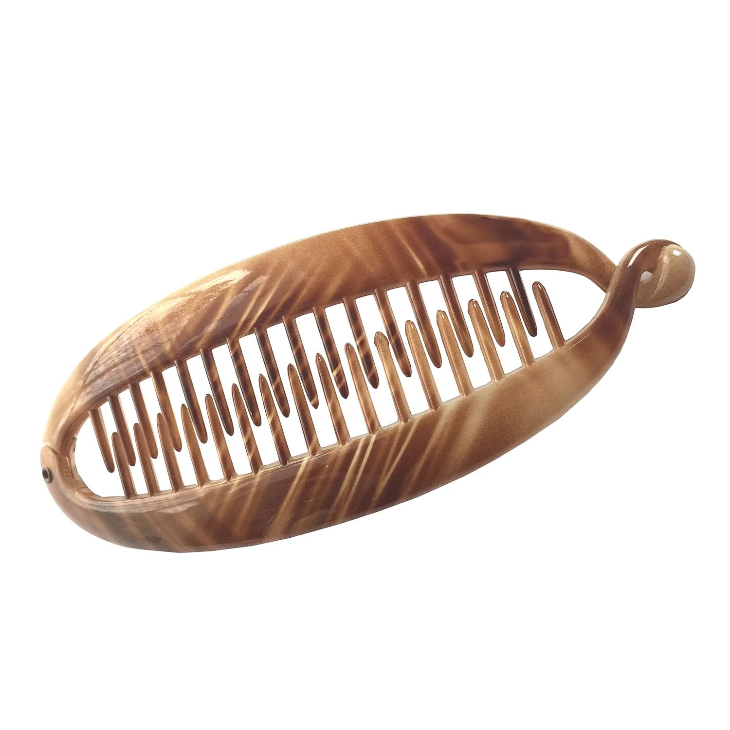 French Beige Tortoise Shell Hair Clips - 5.5