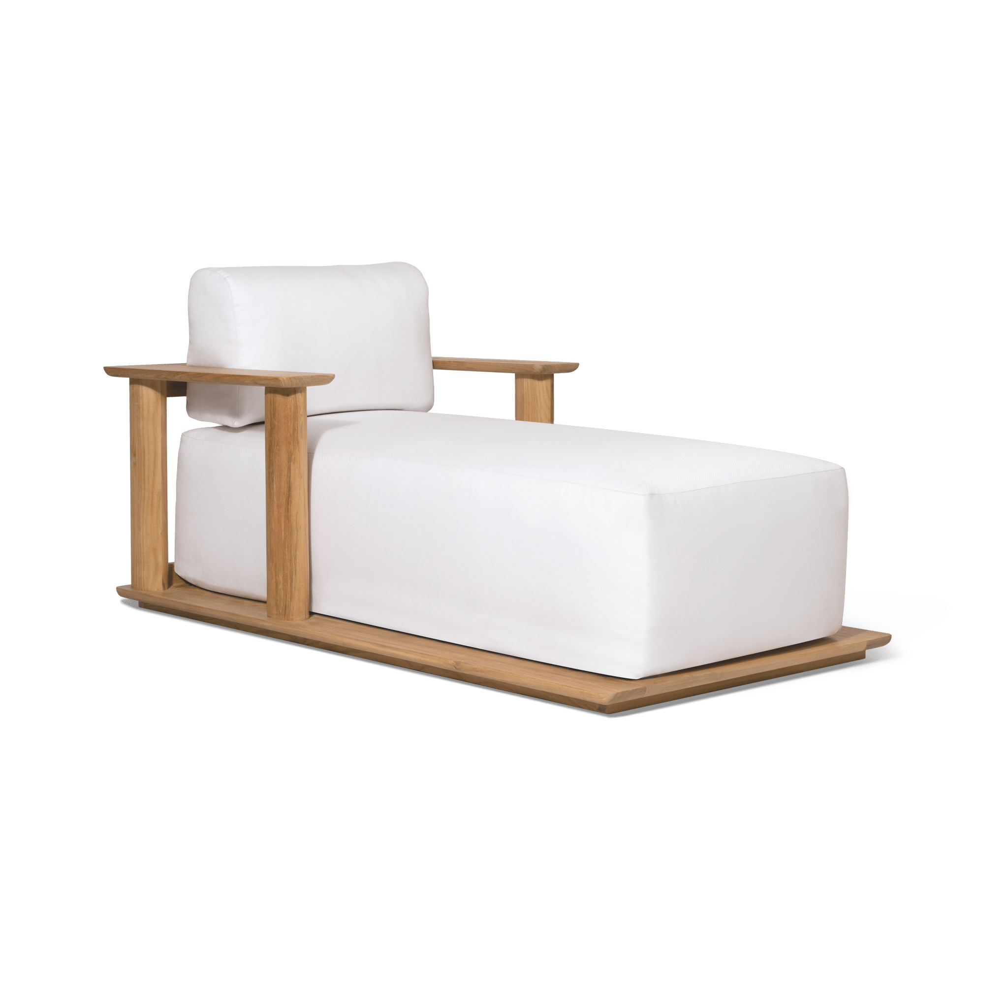 Premium Newport Teak Fixed Chaise Lounge - Durable Outdoor Patio Furniture for Poolside, Garden & Backyard Relaxation