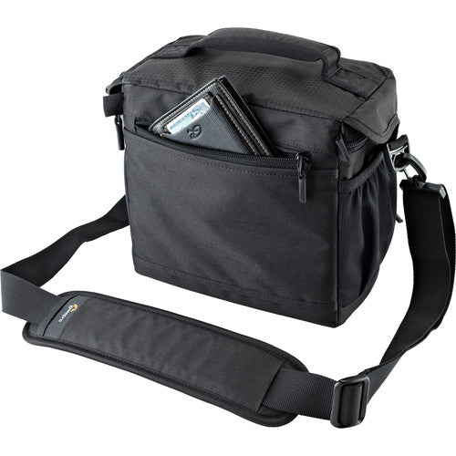 Lowepro Nova 170 AW II DSLR Camera Shoulder Bag - Waterproof Black Camera Case for Photographers - Perfect for Travel, Hiking & Outdoor Photography