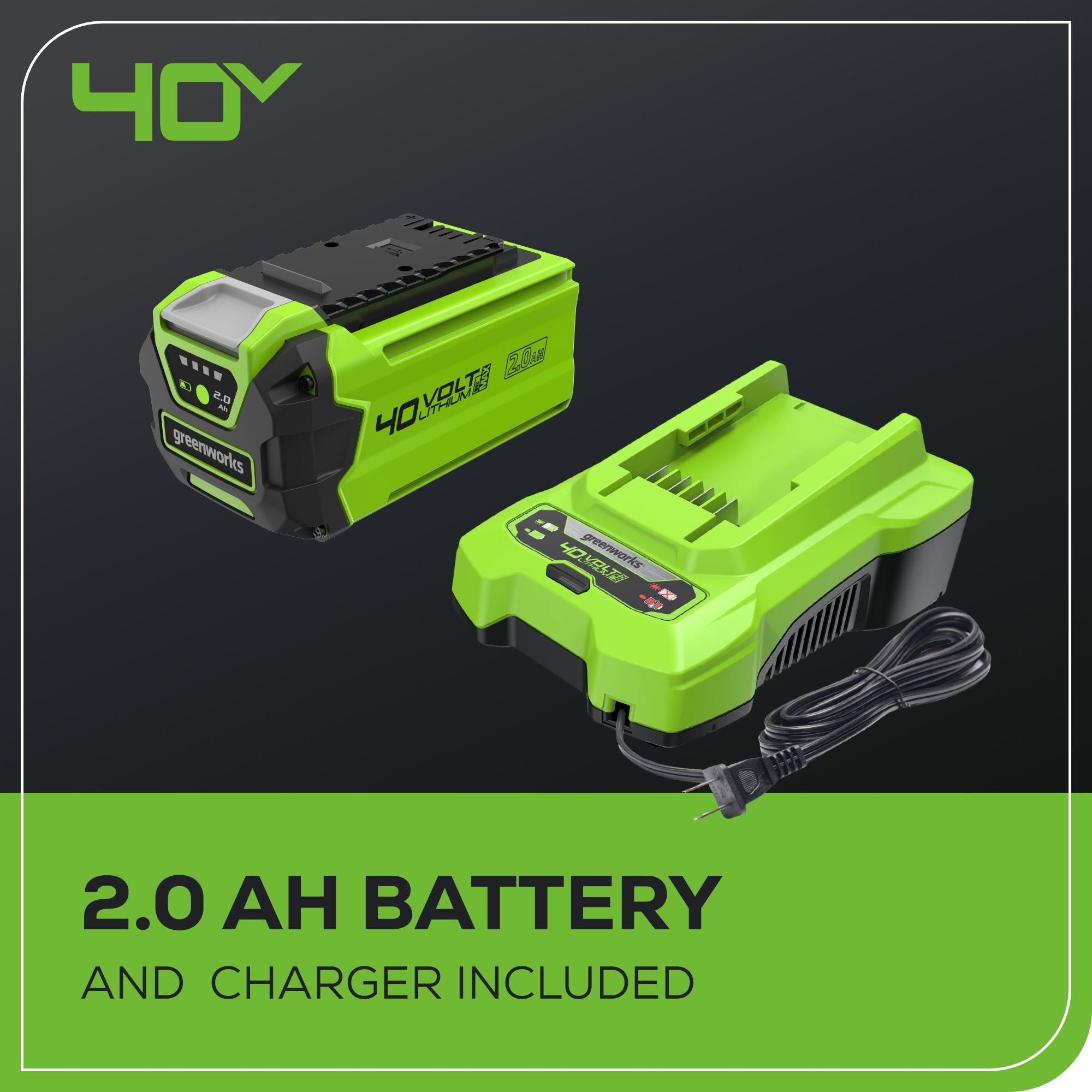 40V 20-Inch Cordless Battery Pole Hedge Trimmer with 2.0Ah Battery & Charger - Perfect for Tree Trimming, Lawn Care, and Garden Maintenance