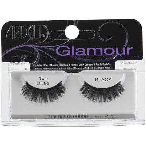 Ardell Black Demi 101 False Eyelashes - Natural Look, Reusable, Cruelty-Free Lashes for Everyday Wear & Special Occasions