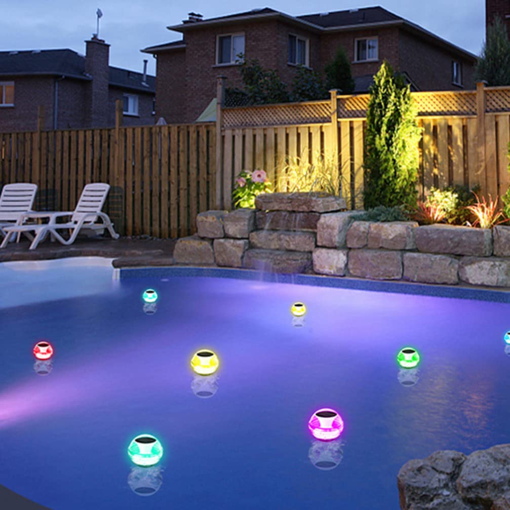 Solar Powered Floating Pool Lights with LED - Waterproof, Energy Efficient, for Outdoor Swimming Pools, Garden Ponds & Backyard Decor