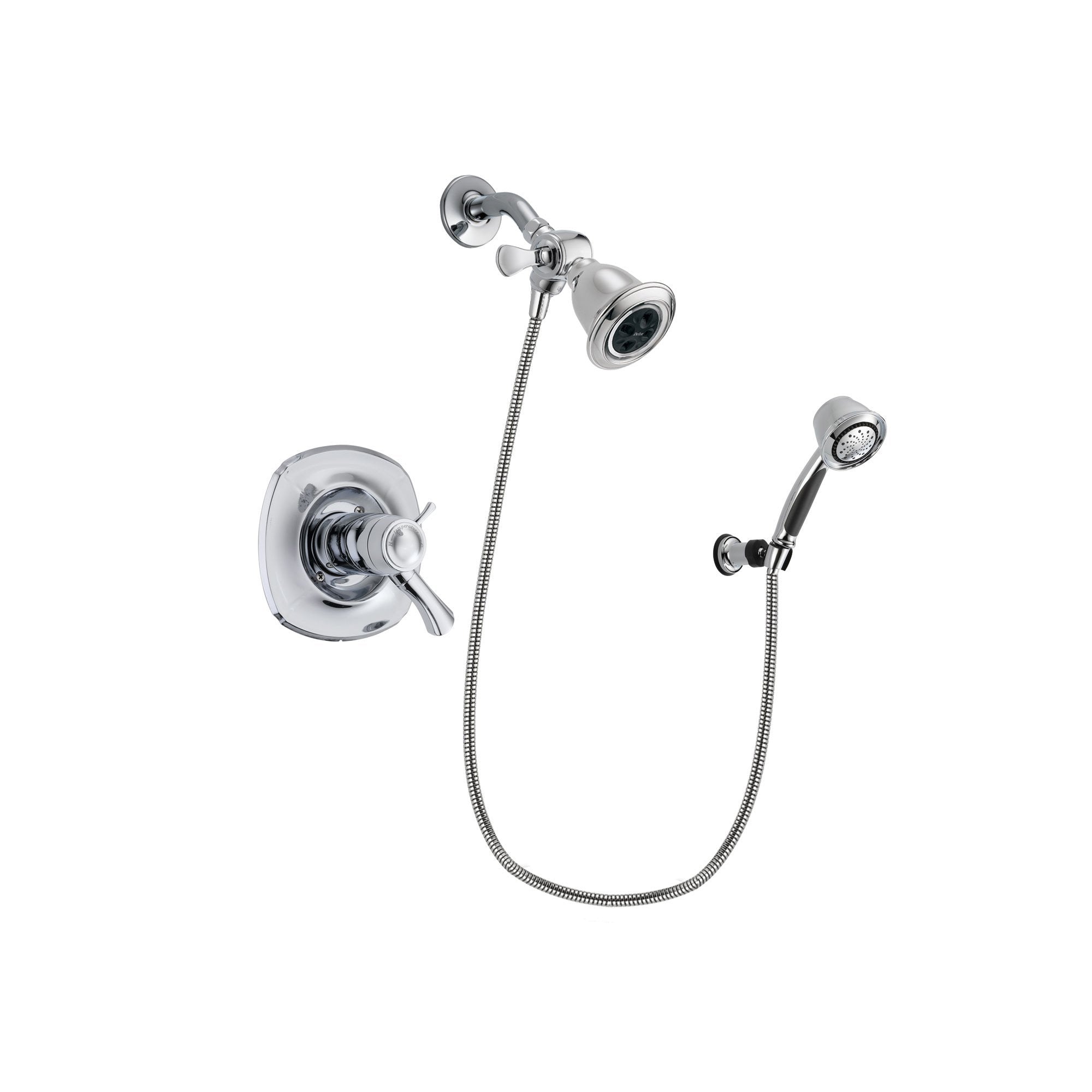Delta Addison Chrome Finish Thermostatic Shower Faucet System with Water-Efficient Showerhead & 5-Spray Adjustable Hand Shower - Includes Rough-In Valve DSP0330V - Perfect for Modern Bathroom Renovations and Water Conservation