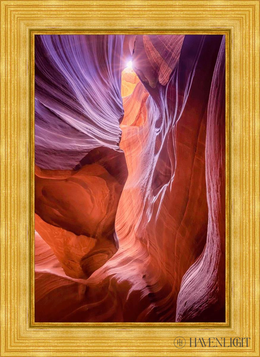 Antelope Canyon Sunburst Wall Art - Stunning Desert Landscape Photography Print for Home & Office Decor | Perfect for Living Room, Bedroom, or Gift