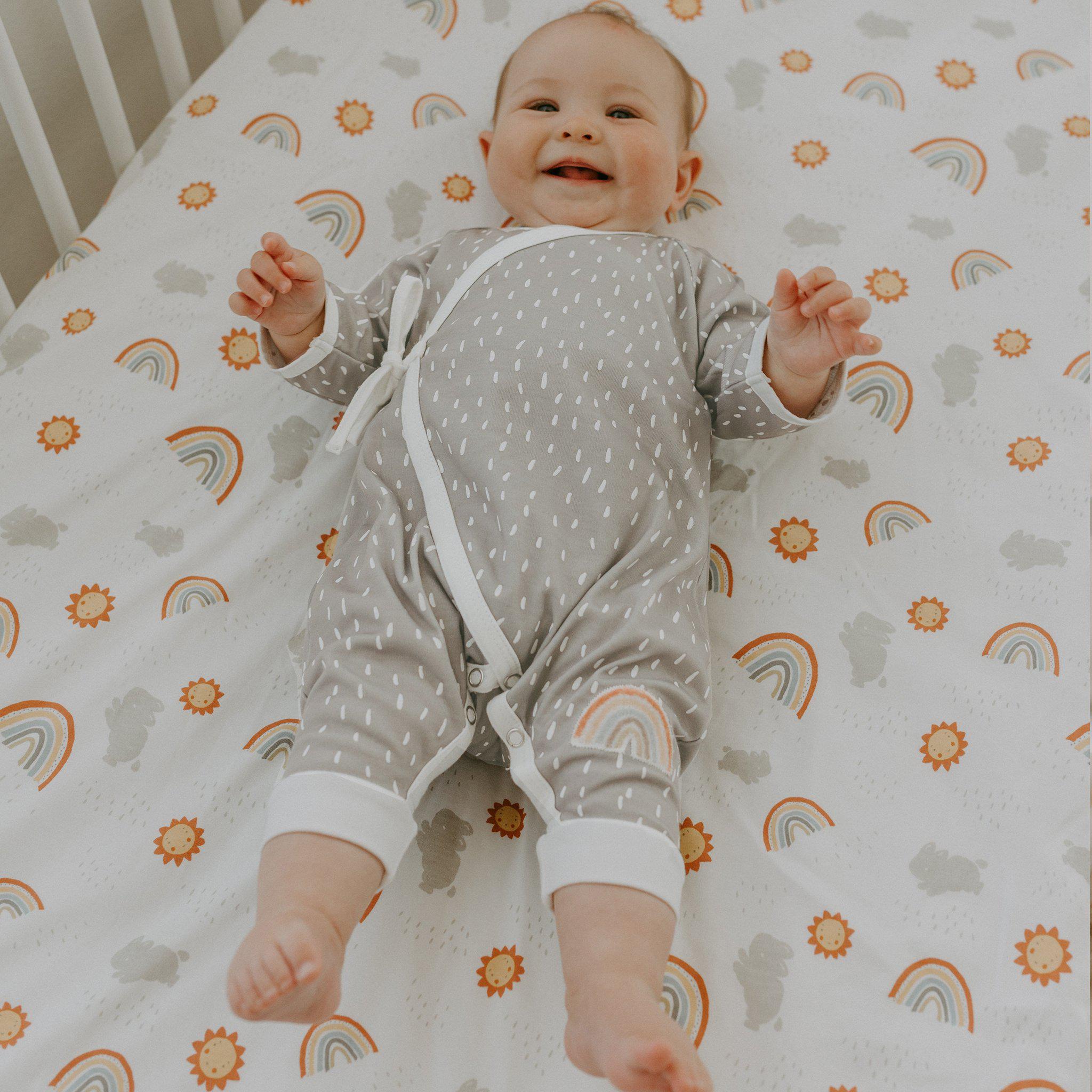 Little Sunshine Crib Sheet - Soft Organic Cotton Baby Bedding for Nursery | Perfect for Newborns & Toddlers - Nursery Decor, Baby Shower Gift