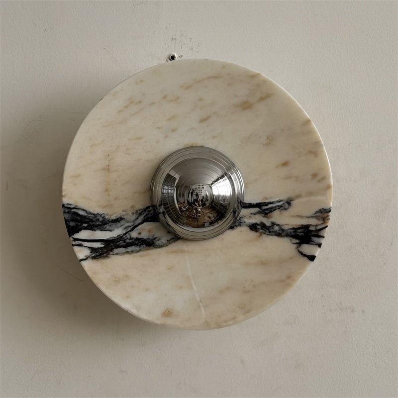 Calacatta Marble Wall Sconce Light - Modern Gold Finish Bathroom Vanity Lighting for Bedroom, Hallway & Living Room Decor