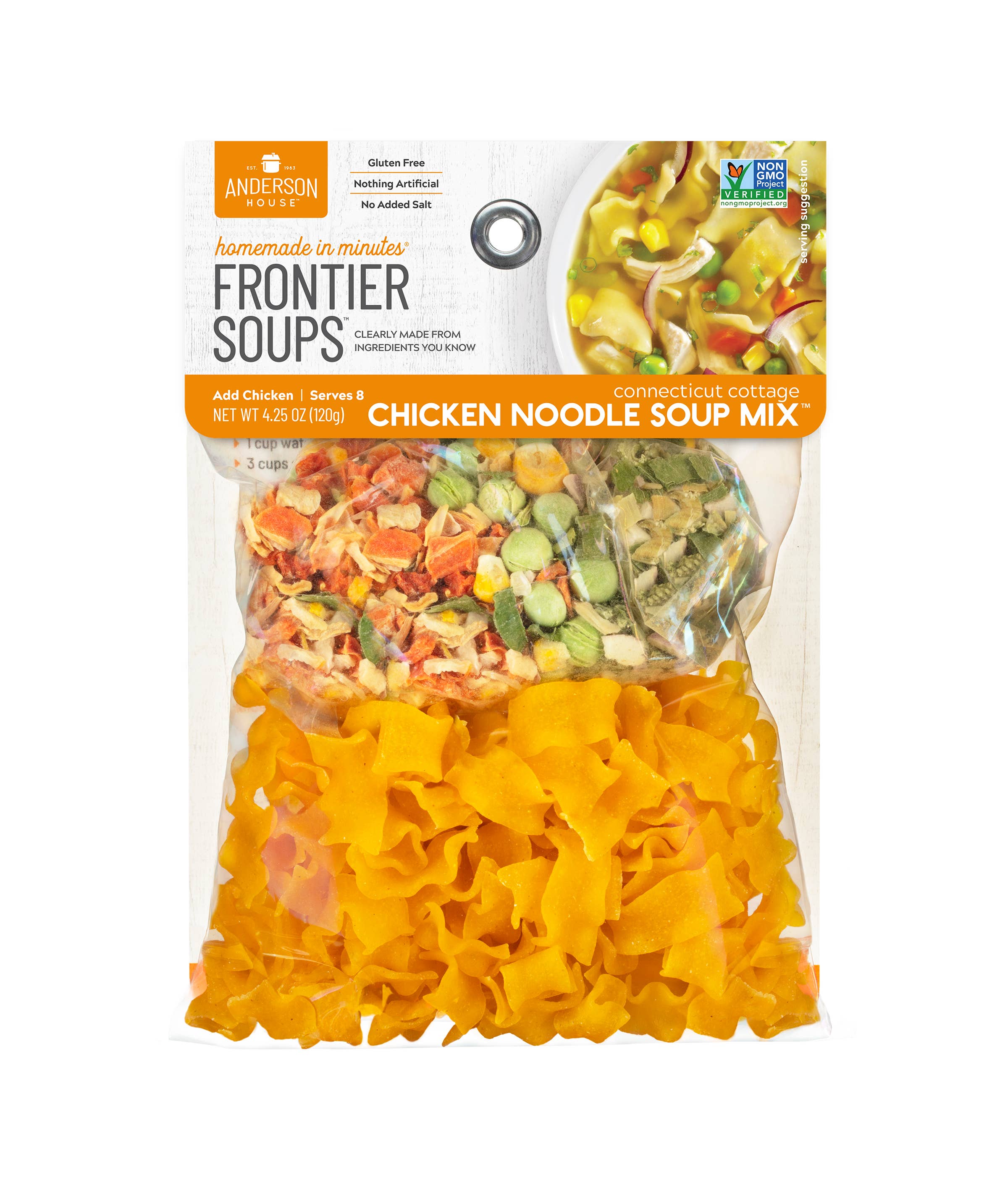 Connecticut Cottage Chicken Noodle Soup Mix - Homemade Style, Easy to Prepare, Gluten-Free & Delicious - Perfect for Quick Meals, Cozy Dinners & Comfort Food Lovers