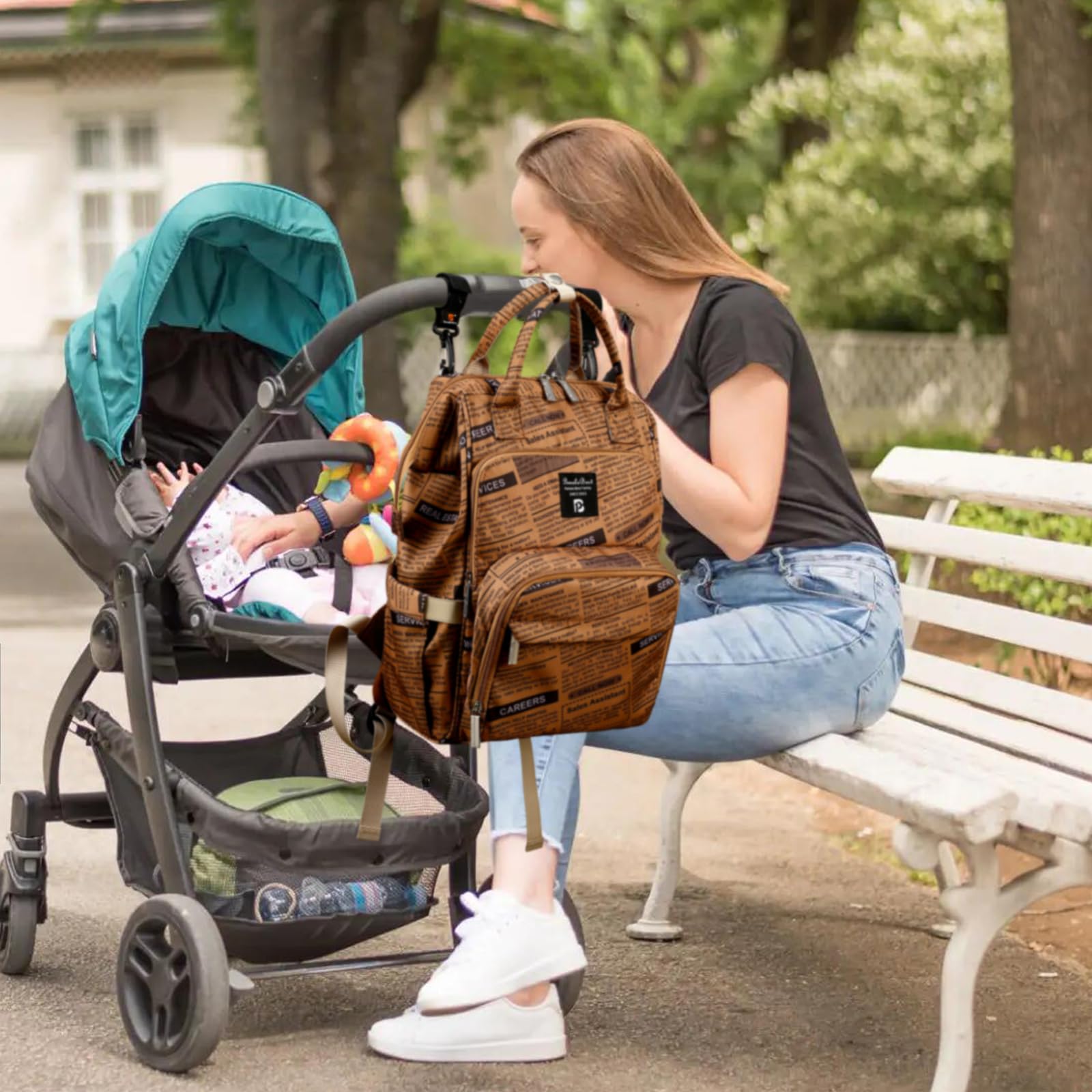 Pomelo Best Baby Changing Backpack - Large Capacity Waterproof Diaper Bag with Changing Mat, Stylish Macaron Design for Travel & On-the-Go Parents | Perfect for Daycare, Air Travel & Family Outings