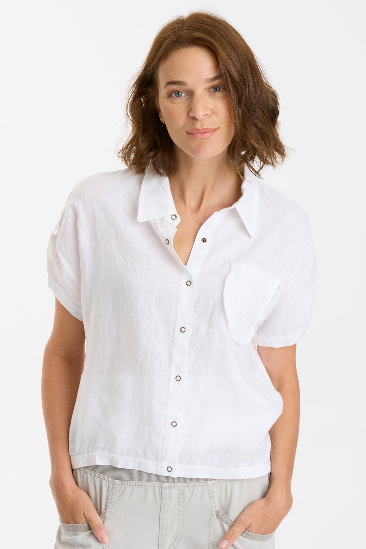 Abner Women's Fashion Top - White Blouse for Casual & Office Wear | Elegant & Comfortable Daily Outfit