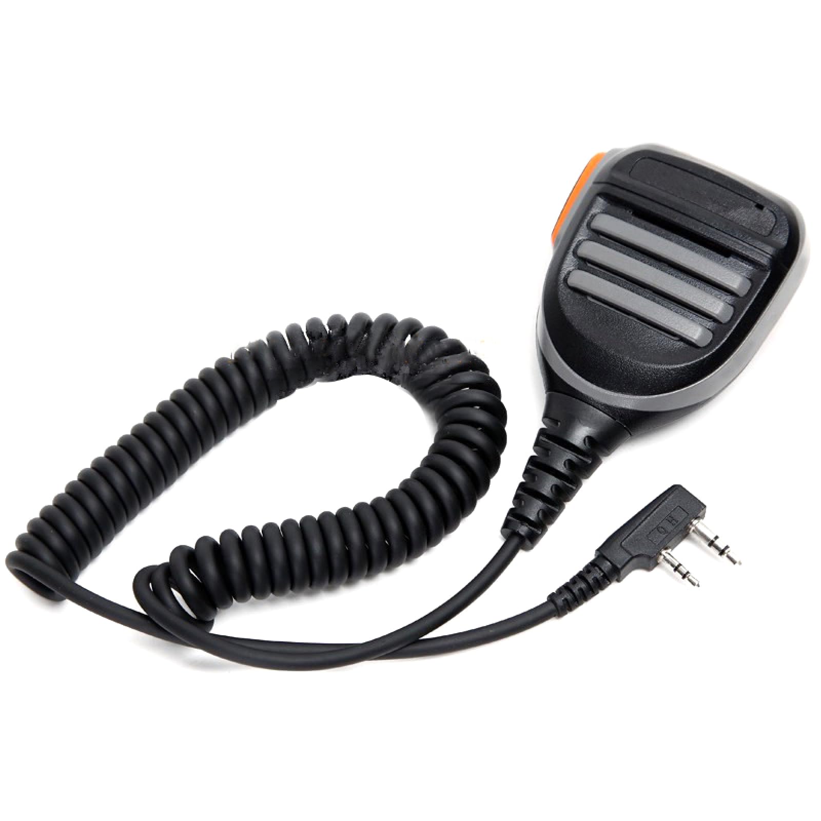 MOUDOAUER 2-Pin Handheld Speaker Microphone Replacement for Kenwood TYT Baofeng Walkie Talkie - Durable Clear Audio for Outdoor Adventures, Construction Sites & Emergency Communication