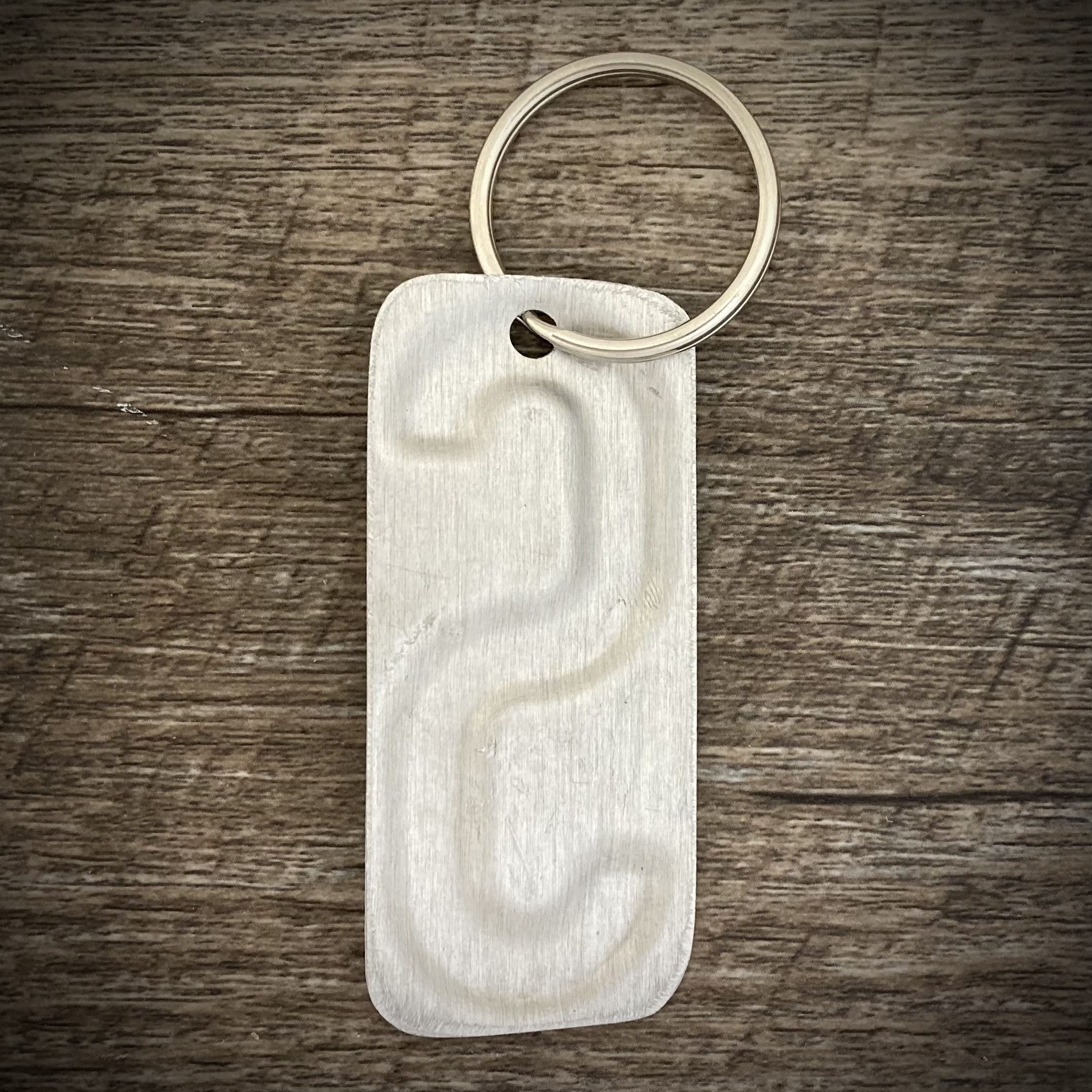 Custom Letter S License Plate Keychain - USA Made Blue Metal Key Ring & Bag Tag - Perfect for Car Keys, Backpacks & Luggage Identification