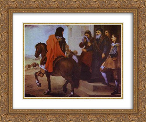 Bartolome Esteban Murillo The Prodigal Son Art Print - 24x20 Inch Gold Ornate Framed Museum Quality Reproduction with Double Matting | Religious Wall Decor, Home Gallery Display, Church Artwork
