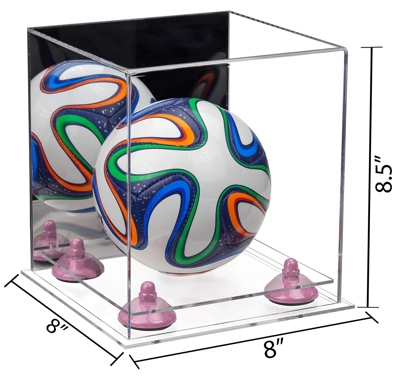 Mini Acrylic Soccer Ball Display Case - Perfect for Collectibles, Miniatures & Sports Memorabilia - Great for Home, Office or Gift Display