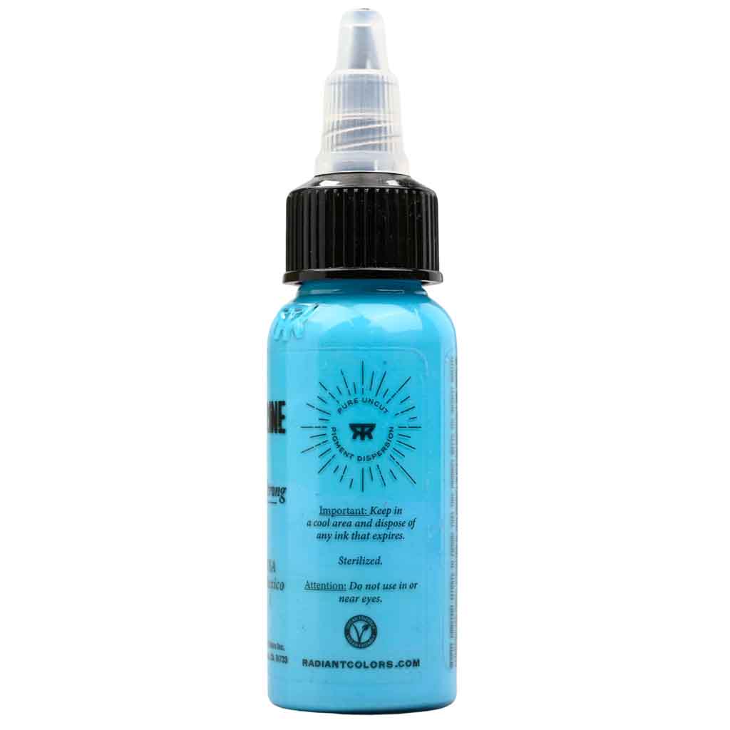 Premium Aquamarine Tattoo Ink - 1 oz Bottle for Professional Tattoo Artists | Vibrant & Long-Lasting Color | Ideal for Sleeves, Fine Line & Watercolor Tattoos
