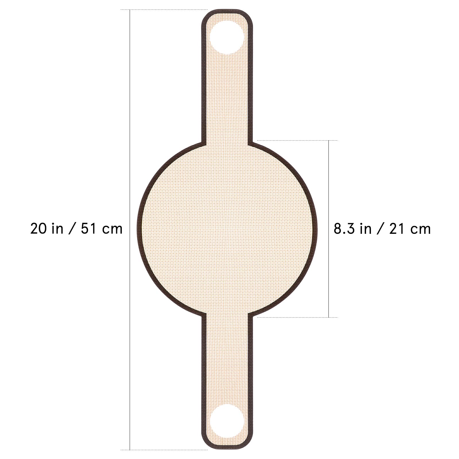 Cabilock Non-Stick Fiberglass Baking Mat with Long Handles - Reusable Oven Bread Dough Transfer Mat for Baking, Cooking & Pastry Making - Perfect for Bread, Pizza, Cookies & More