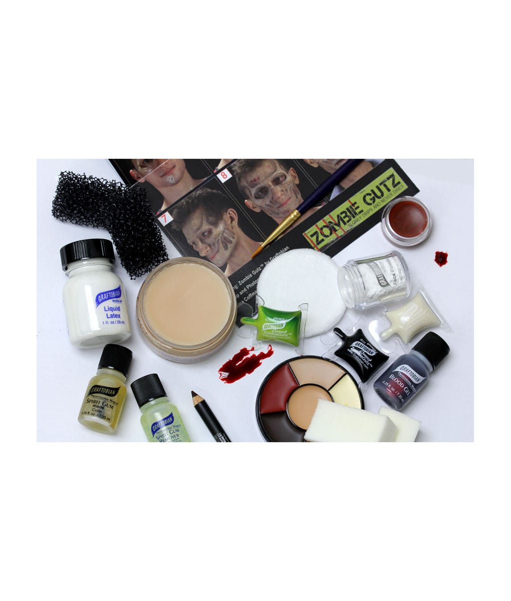 Professional Deluxe Zombie Makeup Kit for Halloween & Cosplay - SFX Special Effects, Fake Blood & Wounds - Perfect for Horror Parties, Costume Events & Theatrical Performances