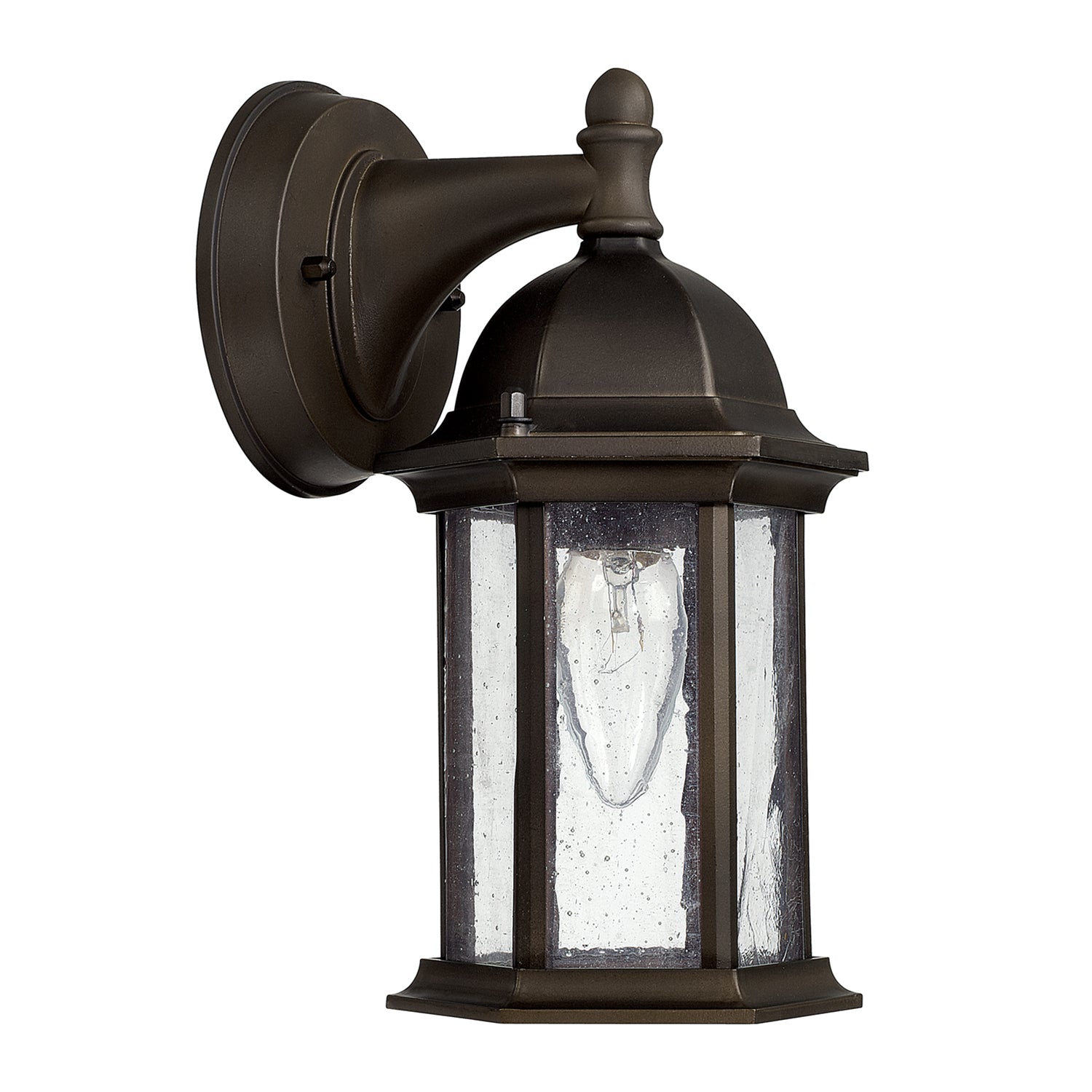 Capital Lighting One Light Outdoor Wall Lantern - Weatherproof Exterior Sconce for Porch, Patio & Garden - Black Finish with Clear Glass Shade
