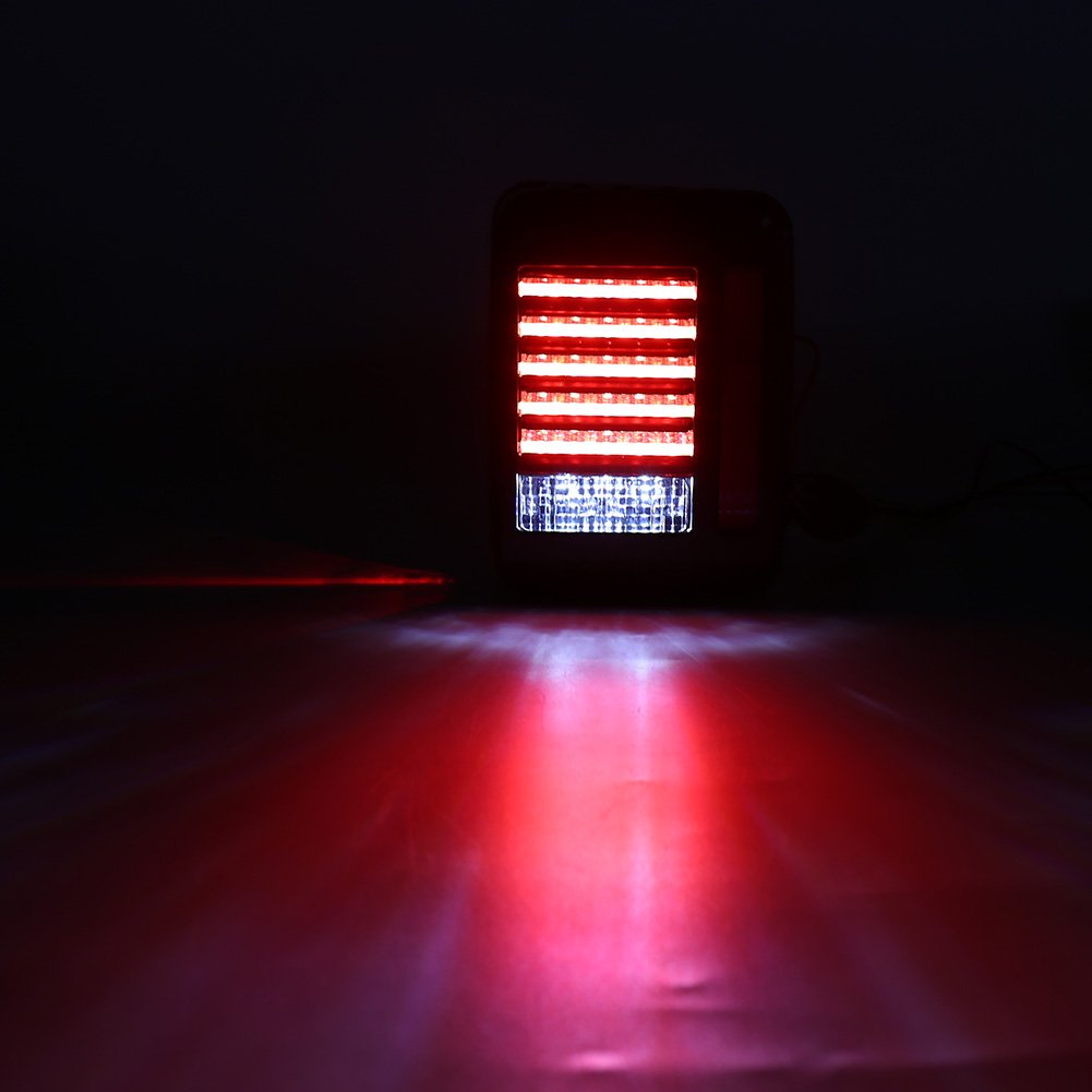 2007-2017 Jeep Wrangler JK LED Tail Lights - Brake Reverse Turn Signal Lamps for Jeep TJ LJ - Durable & Bright Replacement for Off-Road & Night Driving