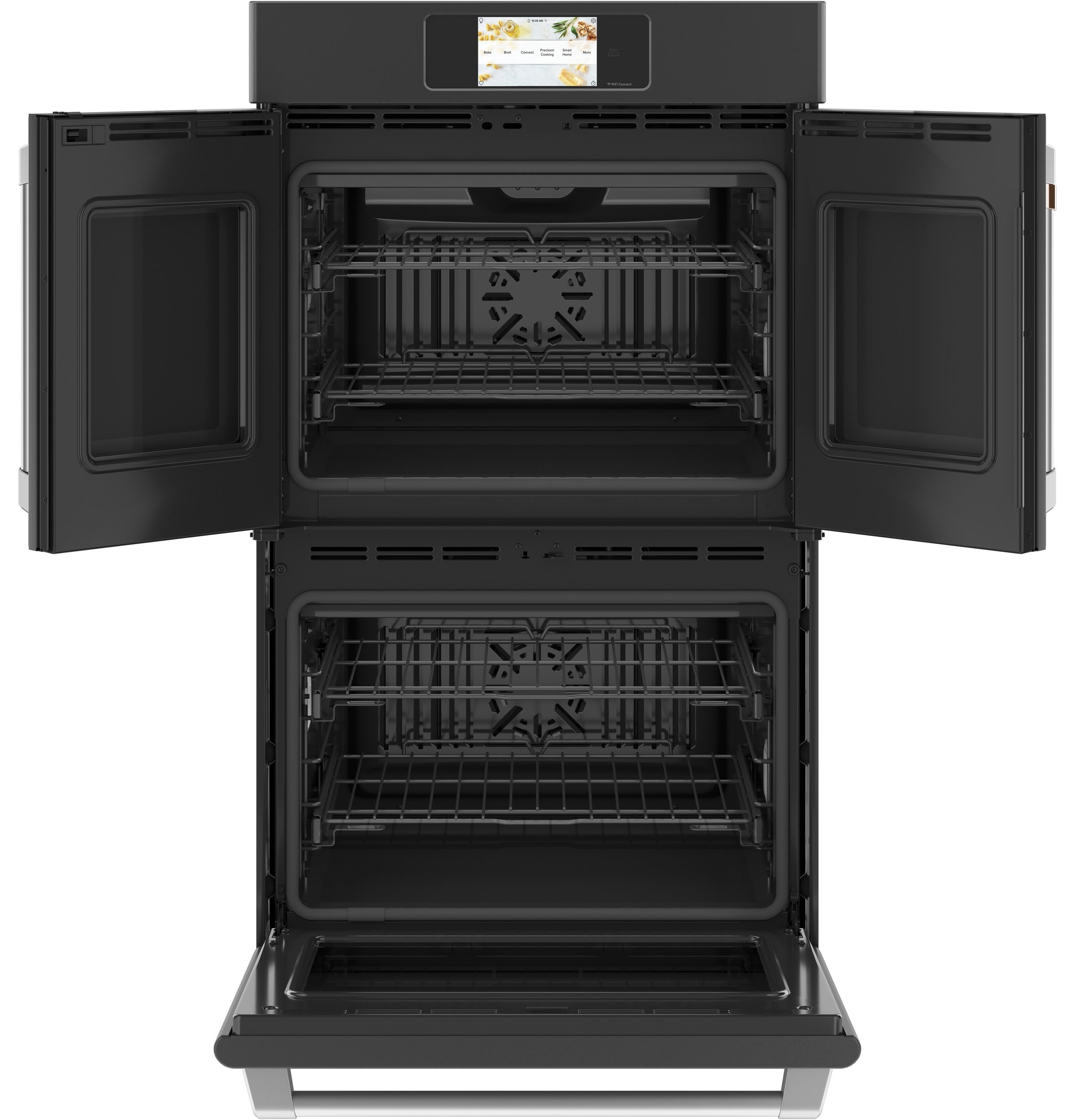 Matte Black 30-Inch Built-In French Door Double Convection Wall Oven - 10.0 Cu.Ft Capacity (Model CTD90FP3ND1) - Perfect for Modern Kitchens & Gourmet Cooking