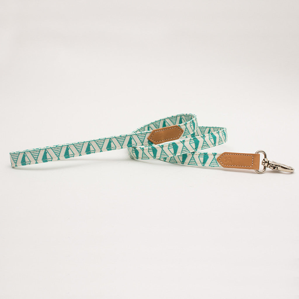Hiro+Wolf Classic Dog Leash - Geo Green | Durable & Stylish for Walking, Training & Outdoor Adventures