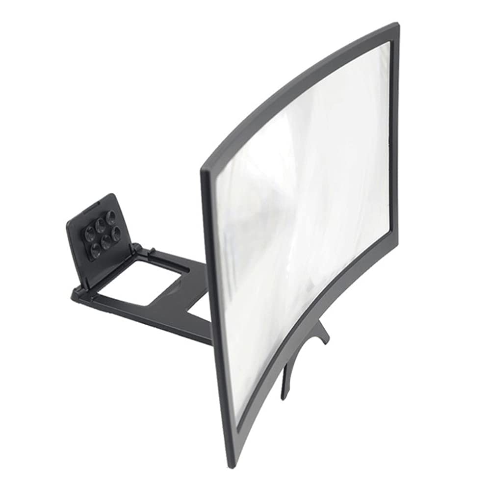 BESPORTBLE Universal Phone Stand Holder with Screen Magnifier - Adjustable Mobile Phone Mount Bracket for Curved & Flat Screens - Perfect for Watching Movies, Video Calls, and Hands-Free Viewing