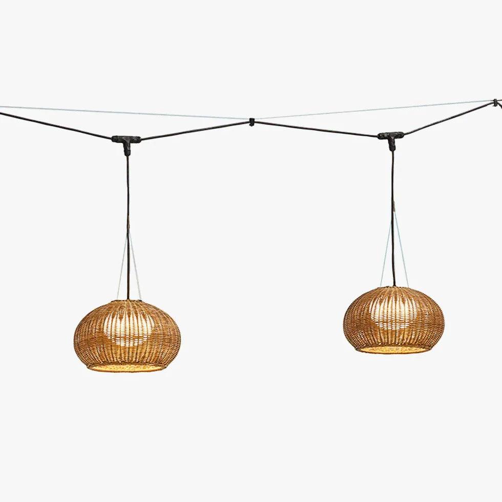 Rustic Rattan Outdoor Lantern Lights - Weatherproof Hanging Patio Lights for Garden, Porch, Backyard & Poolside Decor | Perfect for Summer Evenings & Outdoor Entertaining