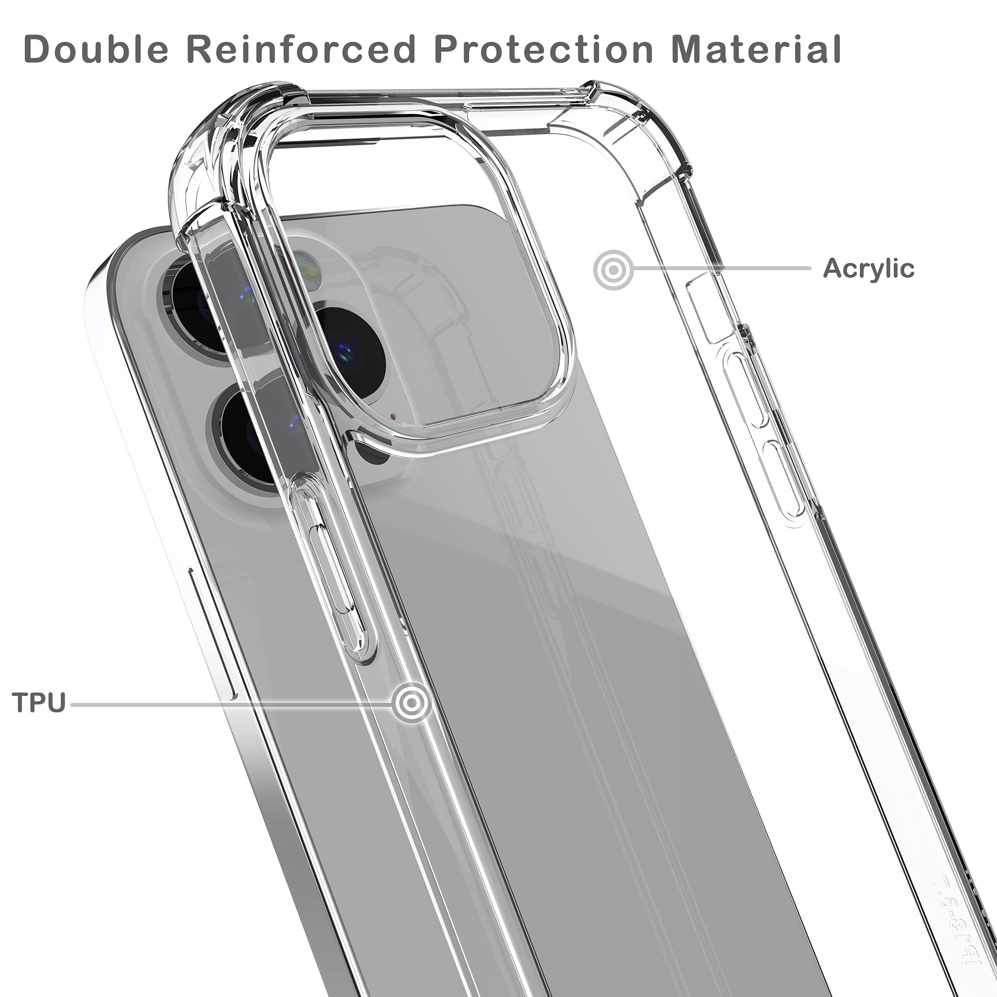 BEYOND CELL AquaFlex iPhone 13 Pro Max Case (6.7 Inch) - Ultra Slim Clear Shockproof Phone Cover with Full Body Protection | Durable Drop Proof Design for Everyday Use, Travel & Outdoor Activities